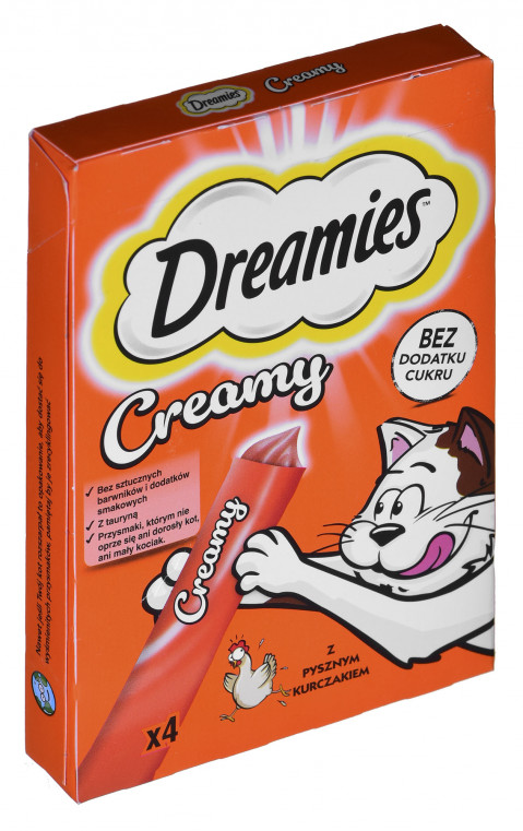 DREAMIES Creamy Kurczak - przysmak dla kota - 4x10 g - Galeria zdjęcie 2