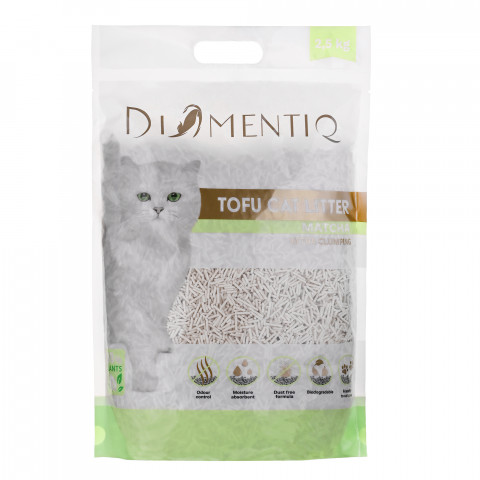 DIAMENTIQ Tofu Matcha Ultra clumping - żwirek roślinny - 2,5kg + GRATIS! - Galeria zdjęcie 6