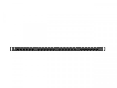 Lanberg patch panel 24 port 0.5u kat.6 utp czarny ppu6-0024-b - Galeria zdjęcie 1