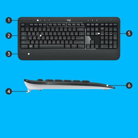 ZESTAW LOGITECH MK540 ADVANCED USB BLACK - Galeria zdjęcie 6