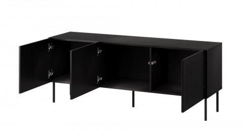 Szafka RTV SIENA 150,5x40x60 czarny mat - Galeria zdjęcie 2