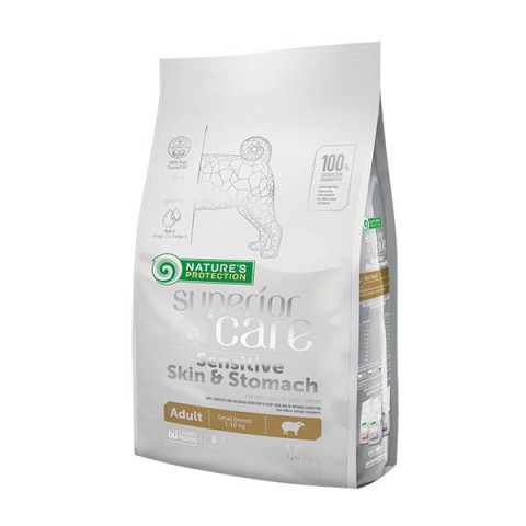 NATURE'S PROTECTION Superior Care Skin&Stomach Adult Small Jagnięcina - sucha karma dla psa - 1,5kg - Galeria zdjęcie 1