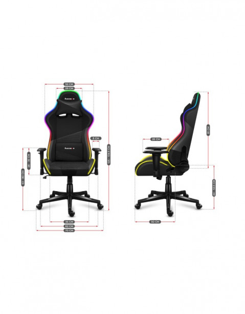 Fotel gamingowy Huzaro Force 6.2 Black RGB - Galeria zdjęcie 23