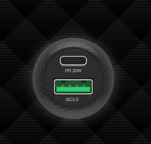 UNITEK ŁADOWARKA SAMOCHODOWA 38W,USB-A USB-C,QC3.0 - Galeria zdjęcie 4