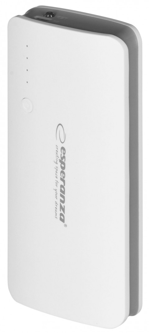 ESPERANZA POWER BANK RADIUM 8000mAh BIAŁO/SZARY EMP106WE - Galeria zdjęcie 2