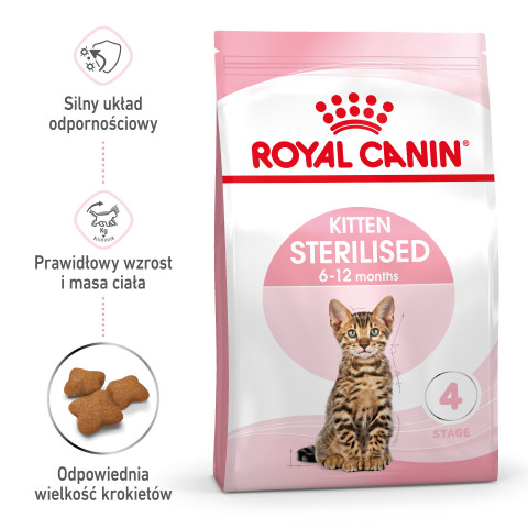 ROYAL CANIN Kitten Sterilised - sucha karma dla kociąt - 3,5 kg - Galeria zdjęcie 7