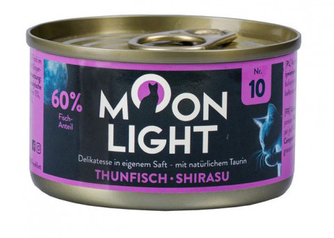 MOONLIGHT Dinner Nr 10 Tuńczyk i shirasu - mokra karma dla kota - 80g - Galeria zdjęcie 1