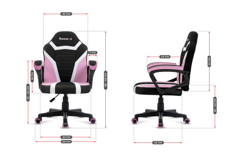 Fotel gamingowy dla dziecka HZ-Ranger 1.0 pink msh - Galeria zdjęcie 8