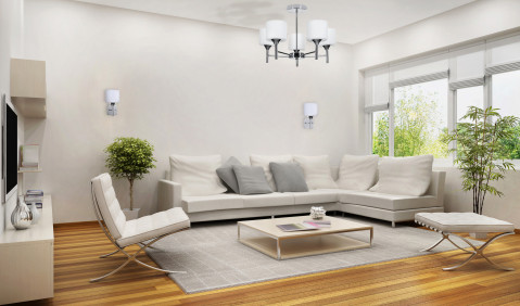 Żyrandol klasyczna lampa sufitowa wisząca Activejet MIRA Chrom 5xE27 do salonu - Galeria zdjęcie 4