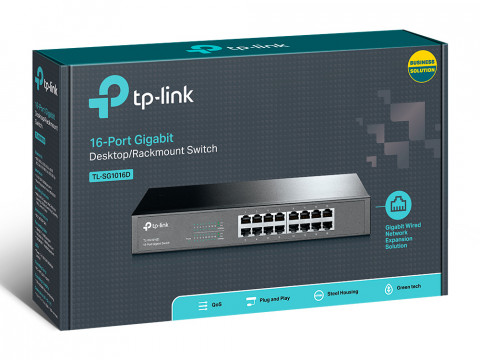 Switch TP-LINK TL-SG1016D 16xRJ45 10/100/1000 D/R - Galeria zdjęcie 4