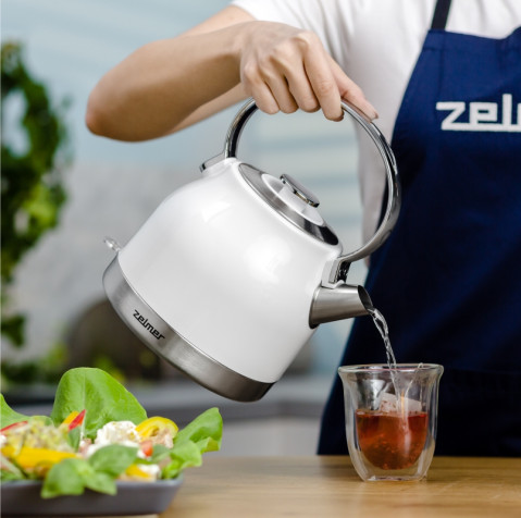 Czajnik 2200W 1,7L Biały/Inox ZELMER ZCK7940 - Galeria zdjęcie 2