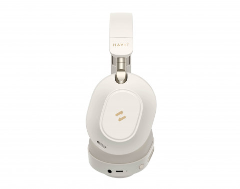 Słuchawki bezprzew. bluetooth Havit H668BT beżowy - Galeria zdjęcie 2