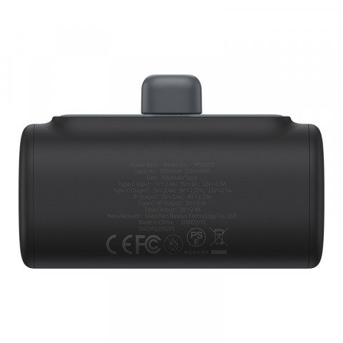 Powerbank Baseus Compact IP 5000mAh 20W USB-C/Lightning (czarny) - Galeria zdjęcie 2