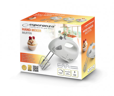 ESPERANZA MIKSER RĘCZNY MUFFIN SZARY 150W EKM007WE - Galeria zdjęcie 3