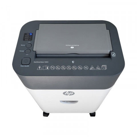 HP Niszczarka ONESHRED Auto 100CC, biało-szara - Galeria zdjęcie 2