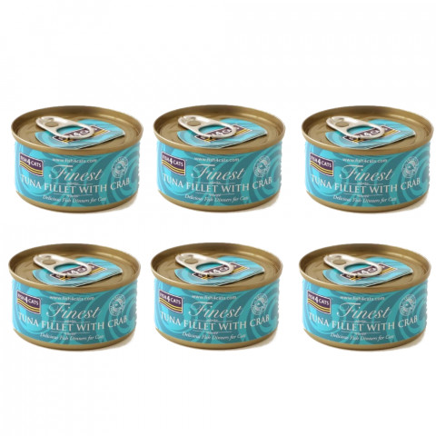 FISH4CATS Filet tuńczyka z krabem - mokra karma dla kota - 6x70g - Galeria zdjęcie 1