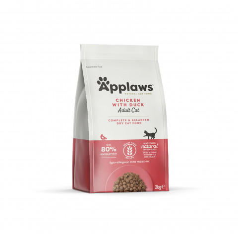 APPLAWS Kurczak i kaczka - sucha karma dla kota - 2kg - Galeria zdjęcie 1