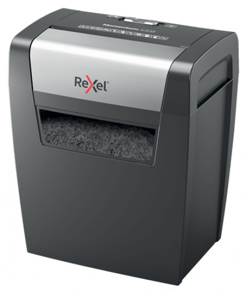 Rexel Niszczarka Momentum X308, 8 kartek, P-3, 15 l kosz, czarna - Galeria zdjęcie 2