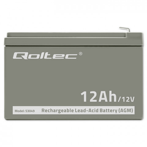 QOLTEC AKUMULATOR AGM | 12V | 12AH - Galeria zdjęcie 4