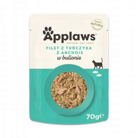 APPLAWS Filet z tuńczyka z anchois w bulionie - mokra karma dla kota - 70g - Galeria zdjęcie 1