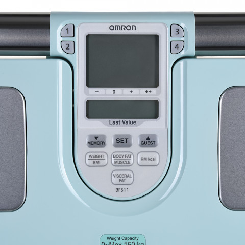 Waga z analizatorem składu ciała Omron Body Comp Monitor BF511 Turq HBF-511T-E - Galeria zdjęcie 7