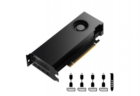 Karta graficzna PNY NVIDIA RTX 4000 SFF Ada Generation, 20 GB GDDR6 160-bit, PCIe 4.0 x16, Dual Slot, 4x Mini DP 1.4a, LP - ATX bracket, Retail, 1x mDP to DP adapter - Galeria zdjęcie 2