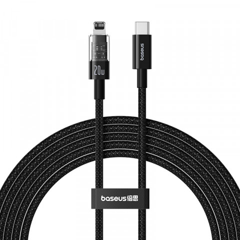 Kabel Baseus Gem USP C-IP 20W 2m (czarny) - Galeria zdjęcie 1