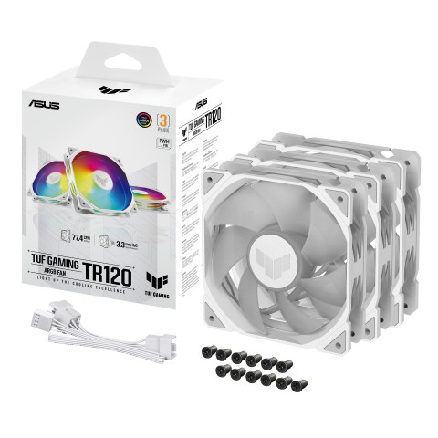 Wentylator ASUS TUF Gaming TR120 ARGB WHITE 3IN1 (90DA0093-B09020) - Galeria zdjęcie 11