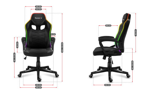 Fotel gamingowy Huzaro Force 2.5 RGB Mesh - Galeria zdjęcie 7