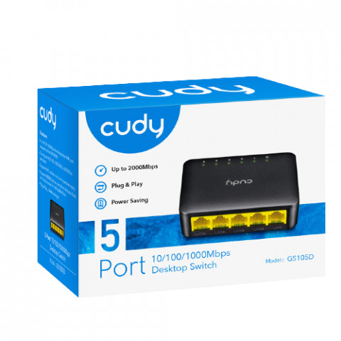 Switch CUDY GS105D 5-Port 10/100/1000 - Galeria zdjęcie 3