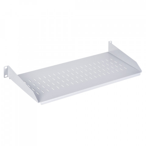 Półka stała A-Lan 19" 1U głęb. 250mm SA-P-19-1U-250-2-S szara - Galeria zdjęcie 1