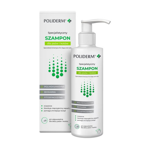 JM SANTE Poliderm - szampon przeciwłupieżowy dla psa i kota - 250ml - Galeria zdjęcie 1