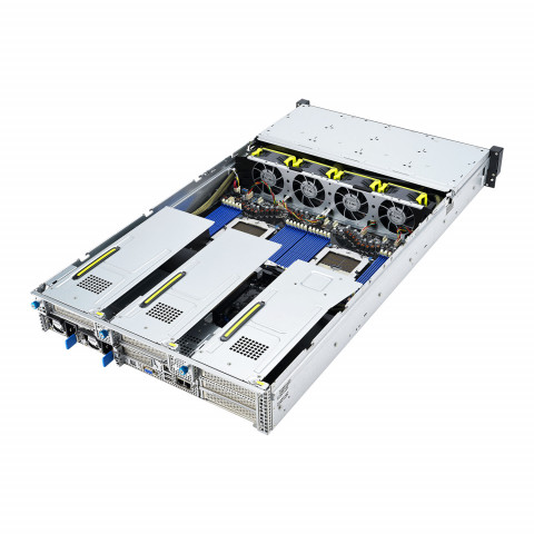 Platforma Asus Rack (2U) RS720A-E12-RS24U AMD Epyc 9004 (24x NVMe, 2xM.2, 3xGPU, 2x10Gbe, IPMI, 1+1 2600W) - Galeria zdjęcie 2