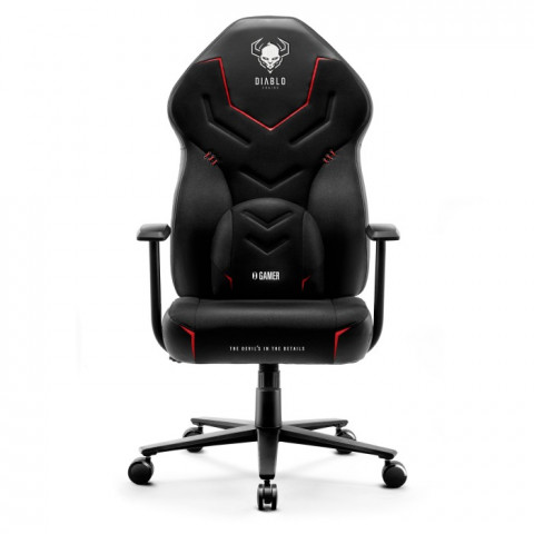 Fotel gamingowy DIABLO X-GAMER fotel czarno-czarny - Galeria zdjęcie 1