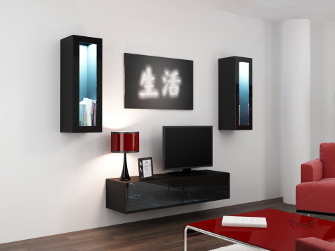 Zestaw meblowy VIGO 8 czarny/czarny połysk - Galeria zdjęcie 1