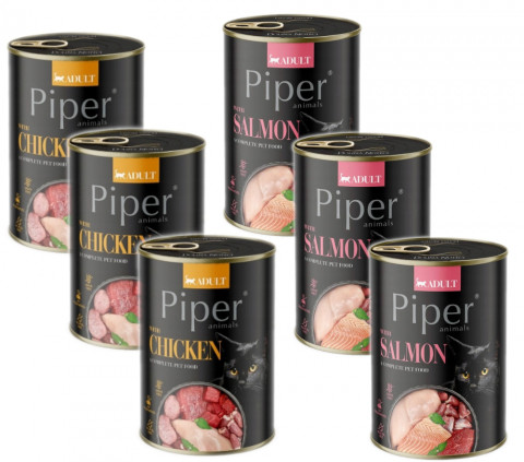 DOLINA NOTECI Piper Animals mix smaków - mokra karma dla kota - 6x400g - Galeria zdjęcie 1