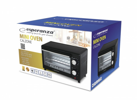 ESPERANZA MINI PIEKARNIK CALZONE 10L 900W EKO007 - Galeria zdjęcie 3