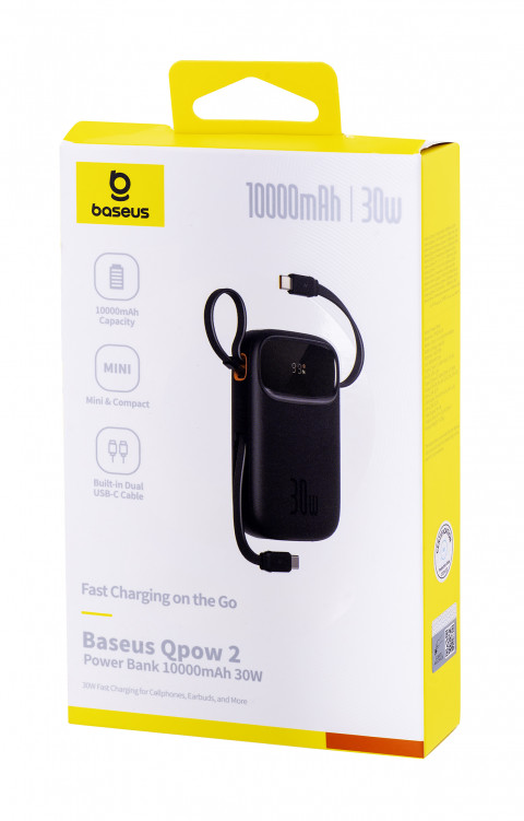 Powerbank Baseus Qpow 2 10000mAh 30W 2xUSB-C (czarny) - Galeria zdjęcie 9