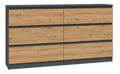 Komoda M6 140 138x40xH77 antracyt/artisan - Galeria zdjęcie 1
