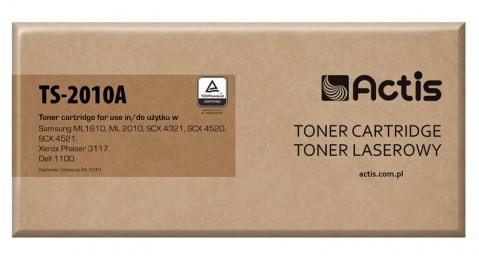 Actis TS-2010A Toner do drukarki Samsung, Zamiennik Samsung ML-1610D2/ ML-2010D3; Standard; 3000 stron; czarny. - Galeria zdjęcie 1