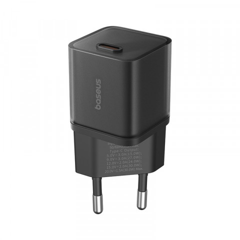 Ładowarka Baseus GaN5S 1C 30W EU (cluster black) - Galeria zdjęcie 1