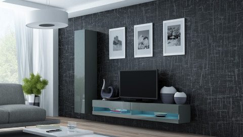 Szafka RTV VIGO NEW '180' 30/180/40 szary/szary poł - Galeria zdjęcie 2