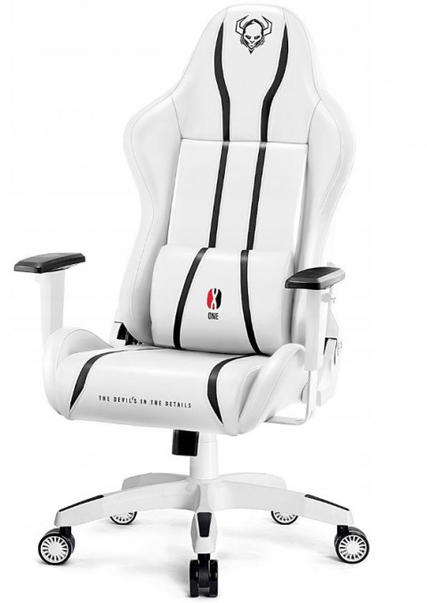 Fotel gamingowy DIABLO X-ONE 2.0 normal fotel biało-czarny - Galeria zdjęcie 3