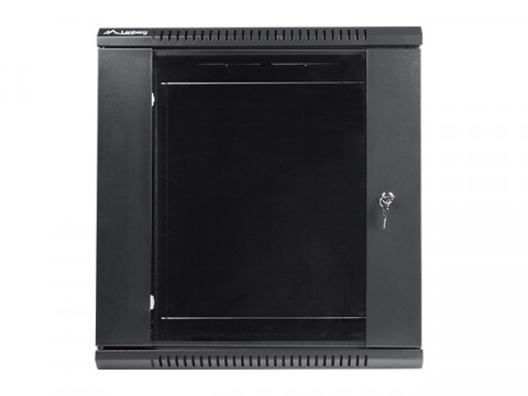 Lanberg szafa instalacyjna wisząca 19'' 12U 600x450mm czarna (drzwi szklane) - Galeria zdjęcie 4