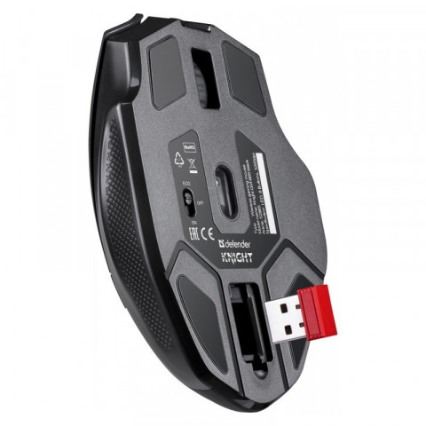 DEFENDER MYSZ GM-885 KNIGHT RF BEZPRZEWODOWA 3200dpi 8P CZARNA - Galeria zdjęcie 4