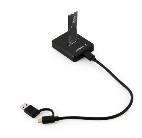 GEMBIRD STACJA DOKUJĄCA M.2 SATA I NVME SSD CZARNA - Galeria zdjęcie 2