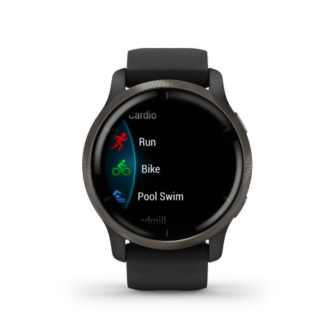 Zegarek Garmin Venu 2 (45 mm) Slate Stainless Steel Bezel / Black Case / Silicone Band - Galeria zdjęcie 12