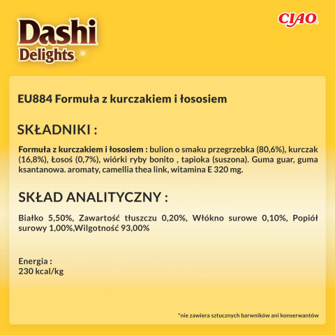 INABA CAT Dashi Delights Silky Broth Chicken with Salmon - przysmak dla kota - 4x40g + GRATIS - Galeria zdjęcie 13