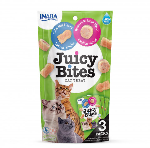 INABA Juicy Bites O smaku domowego bulionu i kalmara - przysmak dla kota - 3x11,3 g - Galeria zdjęcie 1