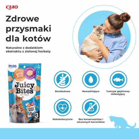 INABA Juicy Bites O smaku przegrzebków i kraba - przysmak dla kota - 3x11,3 g - Galeria zdjęcie 2